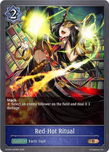 Red-Hot Ritual (SDD03-020EN), Showdown Deck: Runecraft — Shadowverse card price