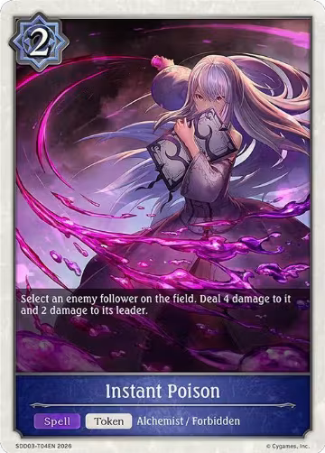 Instant Poison (SDD03-T04EN), Showdown Deck: Runecraft — Shadowverse card price