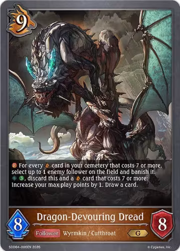 Dragon-Devouring Dread (SDD04-006EN), Showdown Deck: Dragoncraft — Shadowverse card price