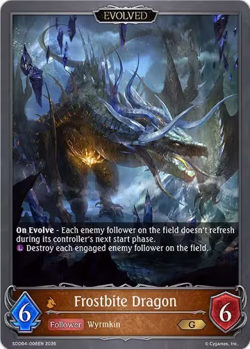 Frostbite Dragon (Evolved) (SDD04-008EN), Showdown Deck: Dragoncraft — Shadowverse card price