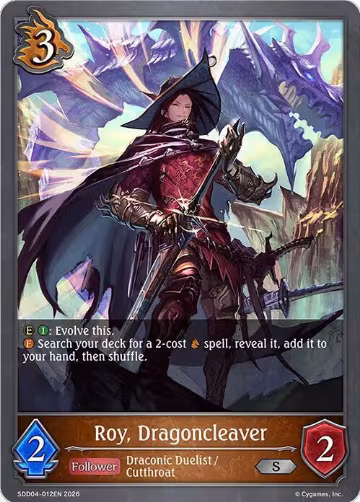 Roy, Dragoncleaver (SDD04-012EN), Showdown Deck: Dragoncraft — Shadowverse card price