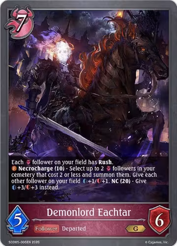 Demonlord Eachtar (SDD05-006EN), Showdown Deck: Abysscraft — Shadowverse card price