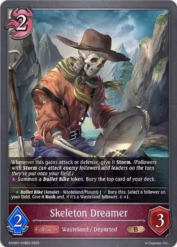 Skeleton Dreamer (SDD05-018EN), Showdown Deck: Abysscraft — Shadowverse card price