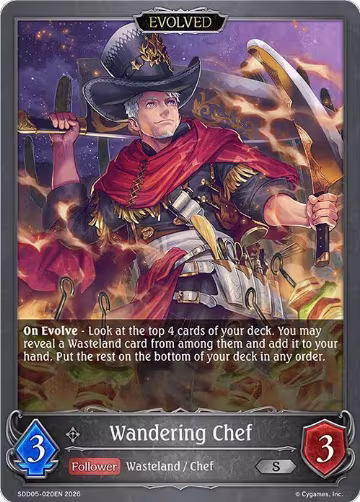 Wandering Chef (Evolved) (SDD05-020EN), Showdown Deck: Abysscraft — Shadowverse card price