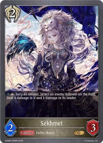 Sekhmet (SDD06-004EN), Showdown Deck: Havencraft — Shadowverse card price