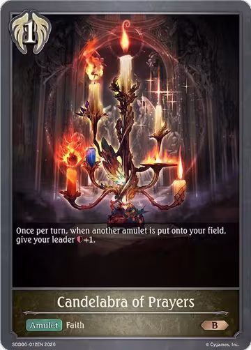 Candelabra of Prayers (SDD06-012EN), Showdown Deck: Havencraft — Shadowverse card price