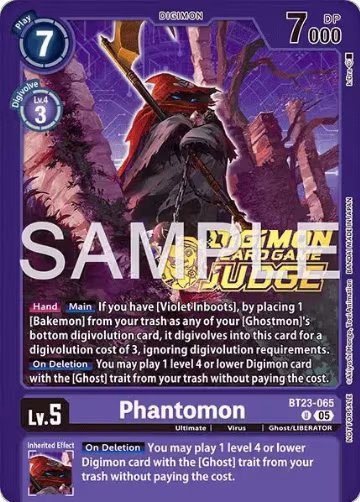 Phantomon (Judge Pack 9) (BT23-065 U), Hackers' Slumber — Digimon card price