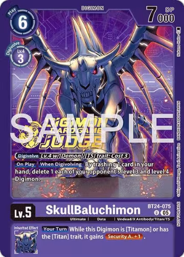SkullBaluchimon (Judge Pack 9) (BT24-075 U), Time Stranger — Digimon card price