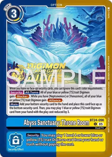 Abyss Sanctuary: Throne Room (Judge Pack 9) (BT24-090 C), Time Stranger — Digimon card price