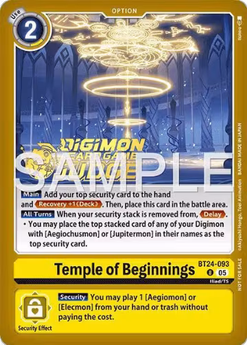 Temple of Beginnings (Judge Pack 9) (BT24-093 U), Time Stranger — Digimon card price