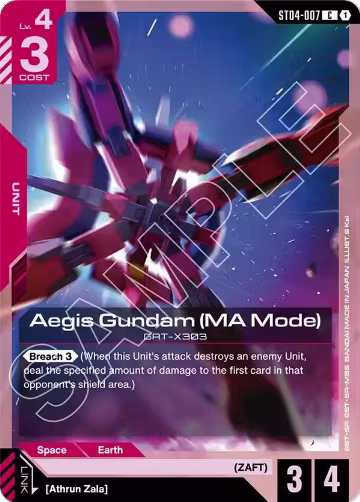 Aegis Gundam (MA Mode) (ST04-007), Starter Deck 09: Destiny Ignition — Gundam card price