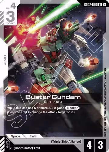 Buster Gundam (GD02-076), Starter Deck 09: Destiny Ignition — Gundam card price