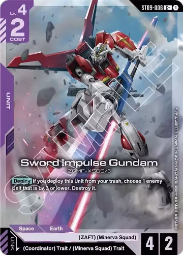 Sword Impulse Gundam (C+) (ST09-006), Starter Deck 09: Destiny Ignition — Gundam card price