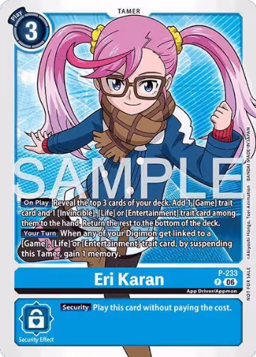Eri Karan (Store Tournament 2026 Vol. 2 Participation Pack) (P-233 P), Digimon Promotion Cards — Digimon card price