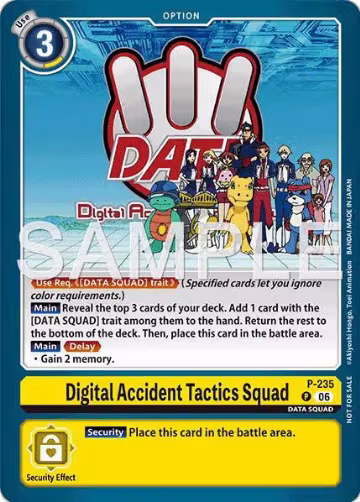 Digital Accident Tactics Squad (Store Tournament 2026 Vol. 2 Participation Pack) (P-235 P), Digimon Promotion Cards — Digimon card price