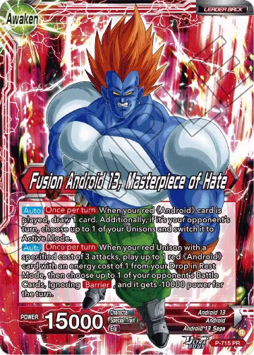 Android 13 // Fusion Android 13, Masterpiece of Hate (P-715), Promotion Cards — DB Super card price
