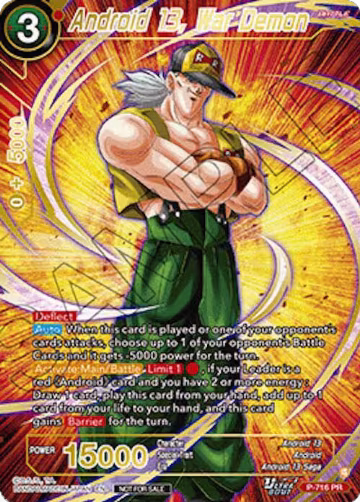 Android 13, War Demon (Gold-Stamped) (P-716), Promotion Cards — DB Super card price