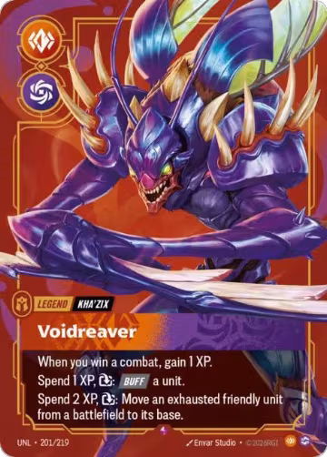 Kha'Zix, Voidreaver (201/219), Unleashed — Riftbound card price