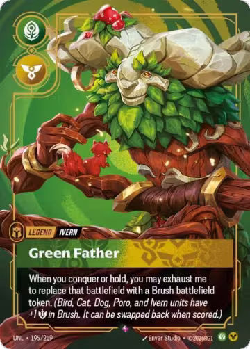 Ivern, Green Father (195/219), Unleashed — Riftbound card price