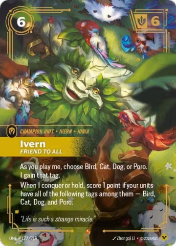 Ivern, Friend to All (177/219), Unleashed — Riftbound card price