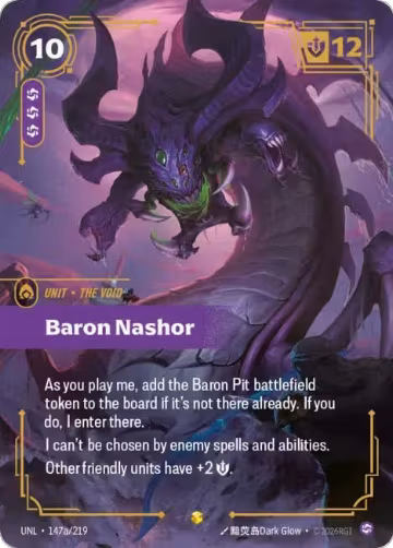 Baron Nashor (Alternate Art) (147a/219), Unleashed — Riftbound card price