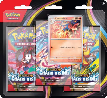 Chaos Rising 3-Pack Blister [Charmeleon], Chaos Rising — Pokémon sealed product price