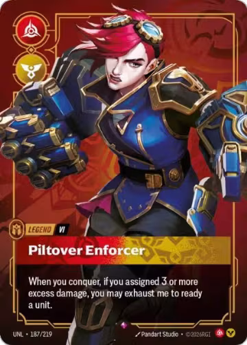 Vi, Piltover Enforcer (187/219), Unleashed — Riftbound card price