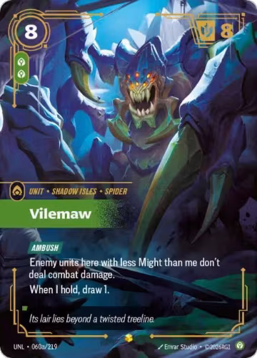 Vilemaw (Alternate Art) (060a/219), Unleashed — Riftbound card price
