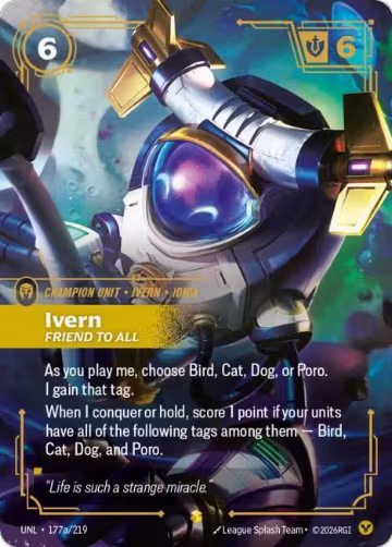 Ivern, Friend to All (Alternate Art) (177a/219), Unleashed — Riftbound card price