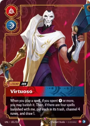 Jhin, Virtuoso (181/219), Unleashed — Riftbound card price