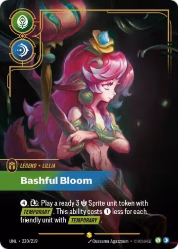 Lillia, Bashful Bloom (Overnumbered) (230/219), Unleashed — Riftbound card price