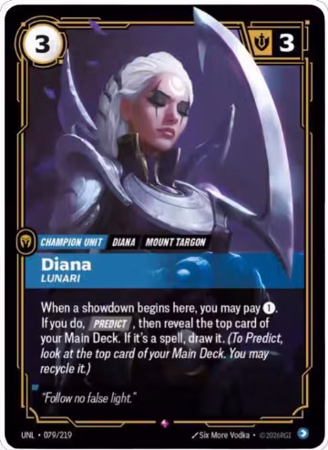 Diana, Lunari (079/219), Unleashed — Riftbound card price