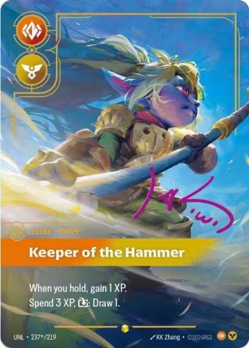 Poppy, Keeper of the Hammer (Signature) (237*/219), Unleashed — Riftbound card price