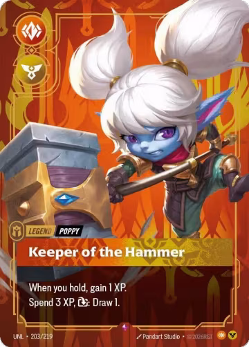 Poppy, Keeper of the Hammer (203/219), Unleashed — Riftbound card price