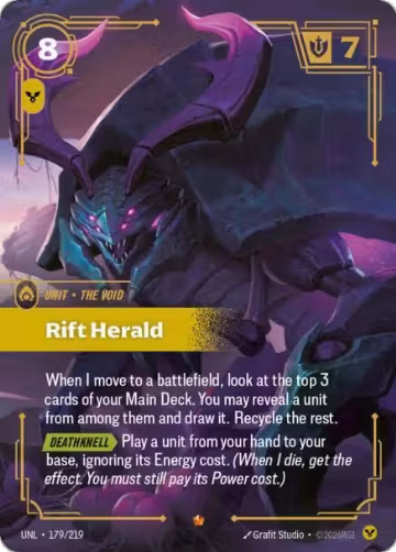 Rift Herald (179/219), Unleashed — Riftbound card price
