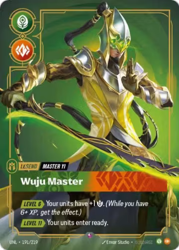 Master Yi, Wuju Master (191/219), Unleashed — Riftbound card price