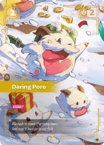 Daring Poro (Overnumbered) (225/219), Unleashed — Riftbound card price