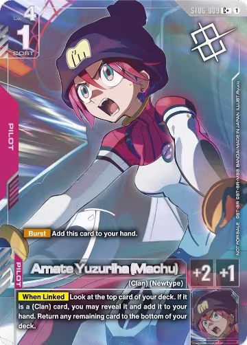 Amate Yuzuriha (Machu) (World Championship Regionals 26-27 Season 1) (Finalist) (ST06-009), Gundam Promotional Cards — Gundam card price
