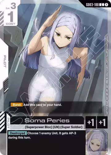 Soma Peries (WCS26-27 Participation Pack Vol.1) (GD03-100), Gundam Promotional Cards — Gundam card price