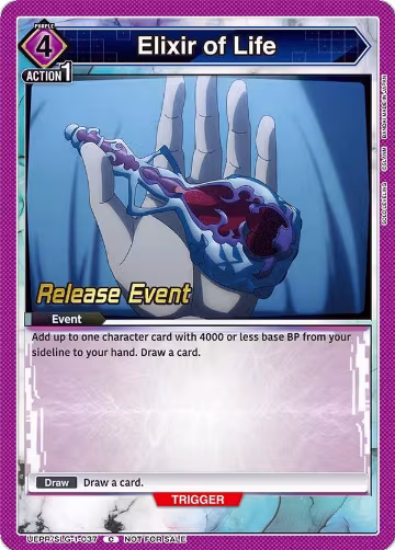 Elixir of Life (UE17BT/SLG-1-037), SOLO LEVELING Release Event Cards — Union Arena card price