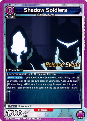 Shadow Soldiers (UE17BT/SLG-1-030), SOLO LEVELING Release Event Cards — Union Arena card price