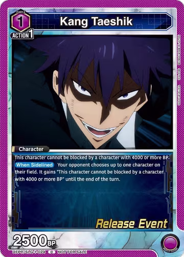 Kang Taeshik (UE17BT/SLG-1-024), SOLO LEVELING Release Event Cards — Union Arena card price