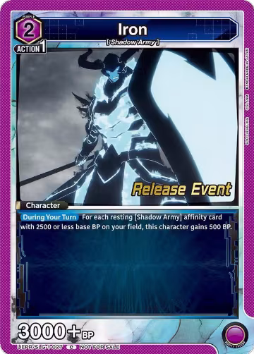 Iron (UE17BT/SLG-1-027), SOLO LEVELING Release Event Cards — Union Arena card price
