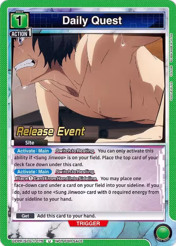 Daily Quest (UE17BT/SLG-1-075), SOLO LEVELING Release Event Cards — Union Arena card price