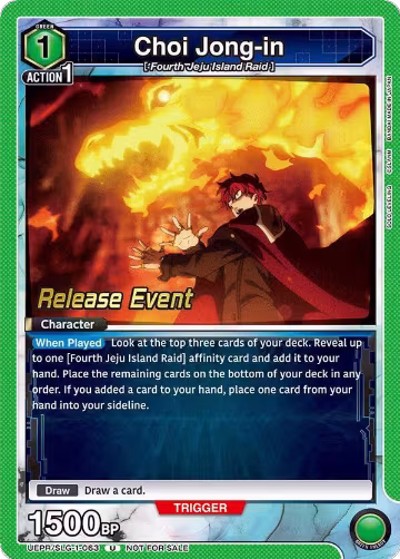 Choi Jong-in (063) (UE17BT/SLG-1-063), SOLO LEVELING Release Event Cards — Union Arena card price