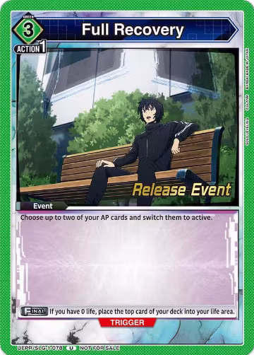 Full Recovery (UE17BT/SLG-1-078), SOLO LEVELING Release Event Cards — Union Arena card price