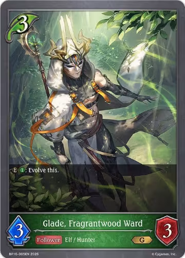 Glade, Fragrantwood Ward (BP16-005EN), New World Genesis — Shadowverse card price