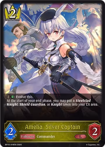 Amelia, Silver Captain (BP16-019EN), New World Genesis — Shadowverse card price
