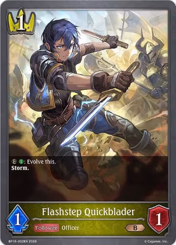 Flashstep Quickblader (BP16-032EN), New World Genesis — Shadowverse card price