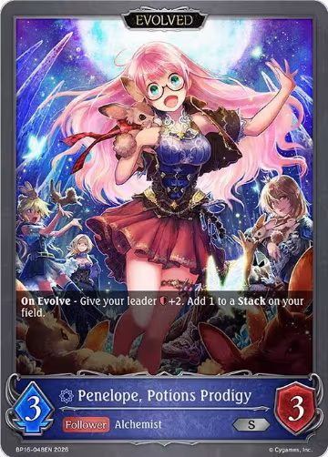 Penelope, Potions Prodigy (Evolved) (BP16-048EN), New World Genesis — Shadowverse card price